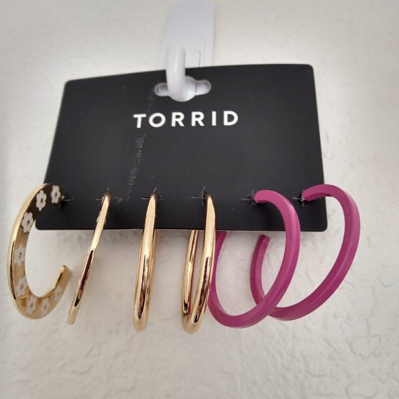 torrid Jewelry - Torrid 3 Pairs Hoop Earrings NWT